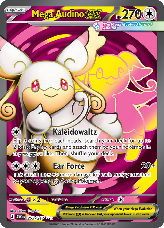 Mega Audino ex - #253/217 - Pokémon Mega Evolution - Ascended Heroes