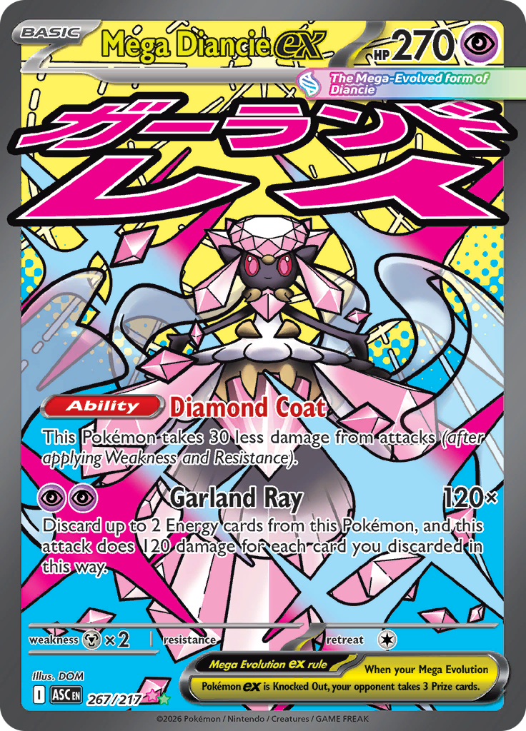 Mega Diancie ex - #267/217 - Pokémon Mega Evolution - Ascended Heroes