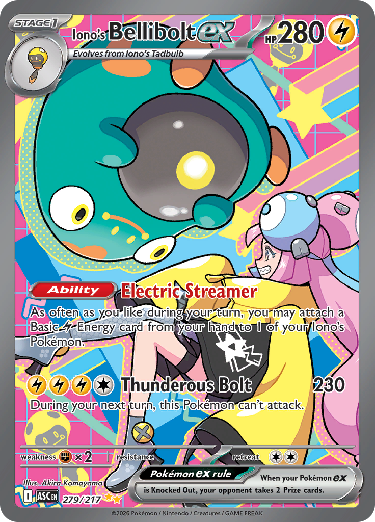 Iono's Bellibolt ex - #279/217 - Pokémon Mega Evolution - Ascended Heroes