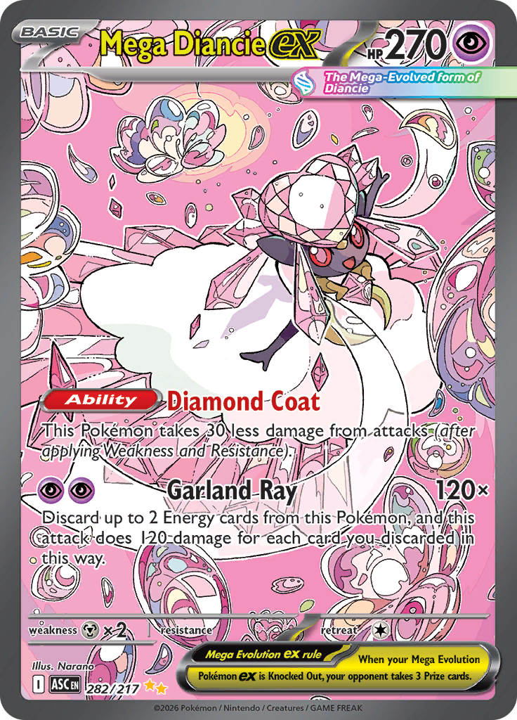 Mega Diancie ex - #282/217 - Pokémon Mega Evolution - Ascended Heroes