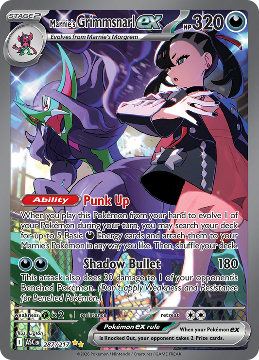 Marnie's Grimmsnarl ex - #287/217 - Pokémon Mega Evolution - Ascended Heroes