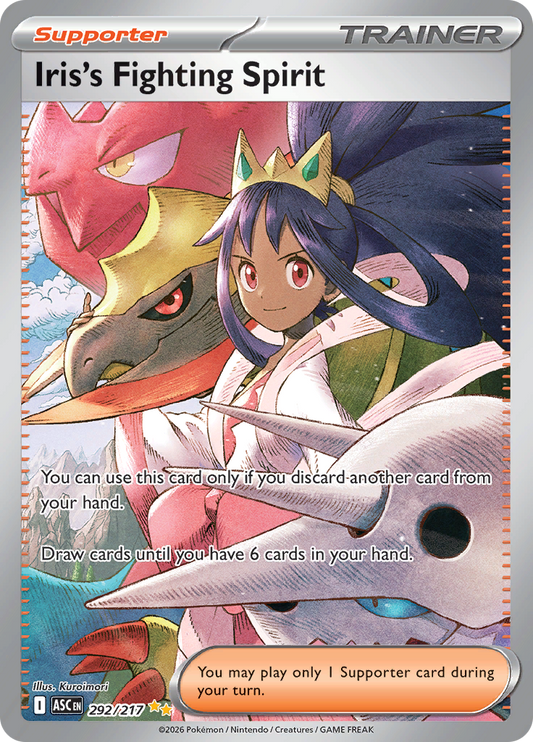Iris's Fighting Spirit - #292/217 - Pokémon Mega Evolution - Ascended Heroes