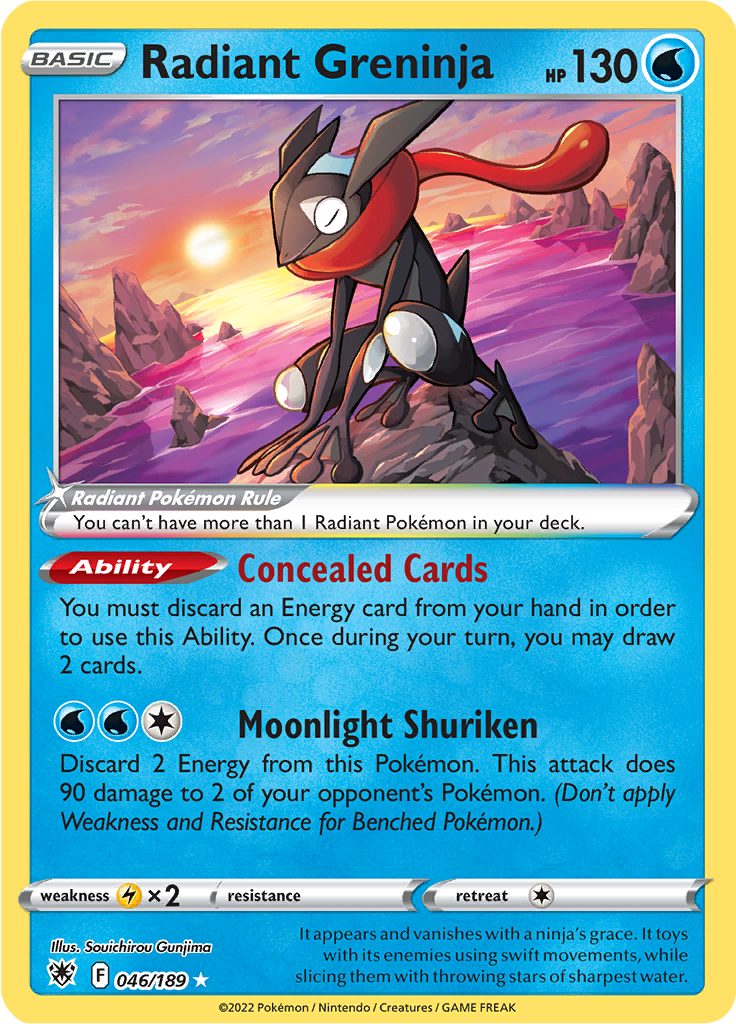 Radiant Greninja - #46/189 - Pokémon Sword & Shield - Astral Radiance