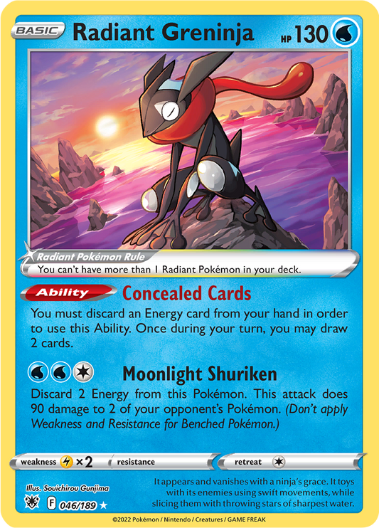 Radiant Greninja - #46/189 - Pokémon Sword & Shield - Astral Radiance