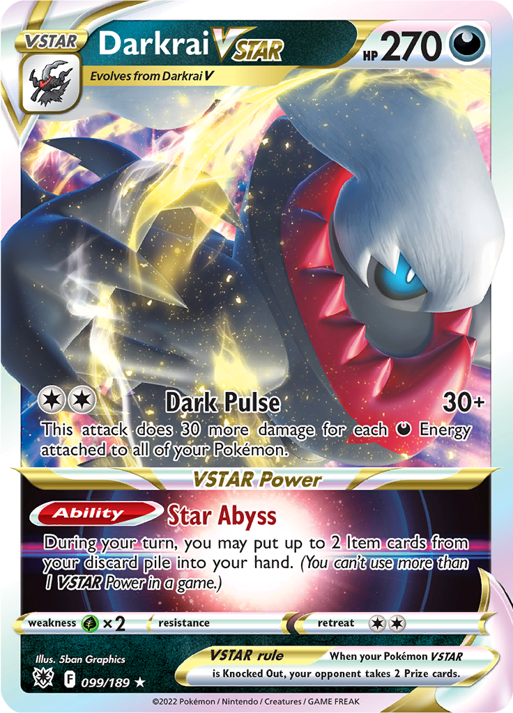 Darkrai VSTAR - #99/189 - Pokémon Sword & Shield - Astral Radiance