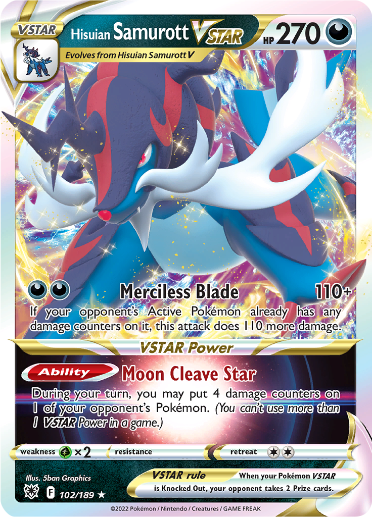 Hisuian Samurott VSTAR - #102/189 - Pokémon Sword & Shield - Astral Radiance