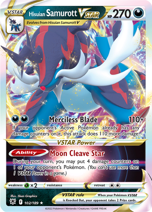 Hisuian Samurott VSTAR - #102/189 - Pokémon Sword & Shield - Astral Radiance