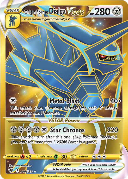 Origin Forme Dialga VSTAR - #210/189 - Pokémon Sword & Shield - Astral Radiance