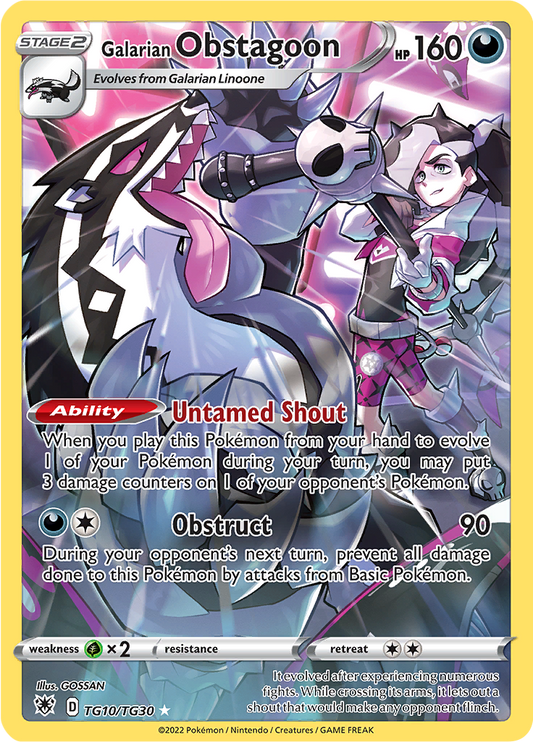 Galarian Obstagoon - #TG10/TG30 - Pokémon Sword & Shield - Astral Radiance