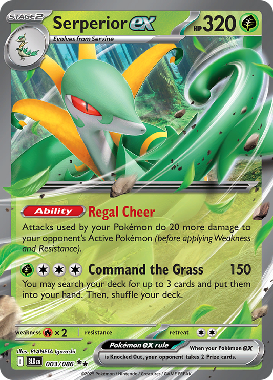 Serperior ex - #003/086 - Pokémon Scarlet & Violet - Black Bolt
