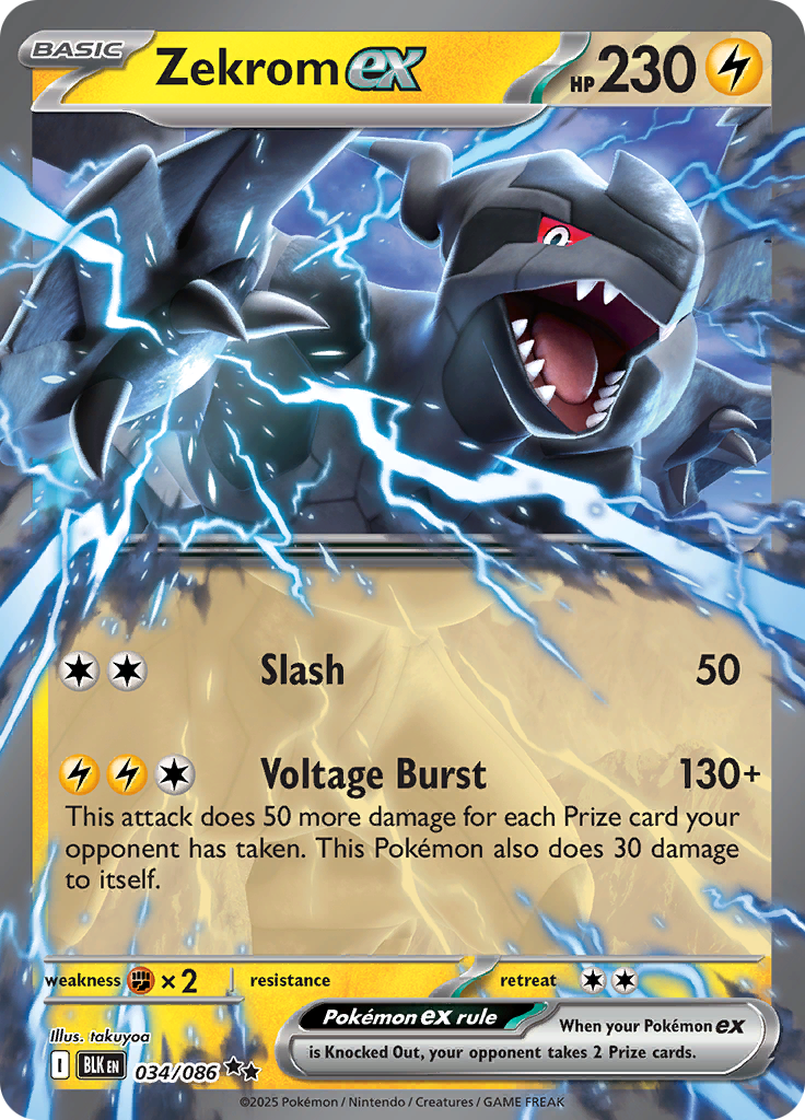 Zekrom ex - #034/086 - Pokémon Scarlet & Violet - Black Bolt