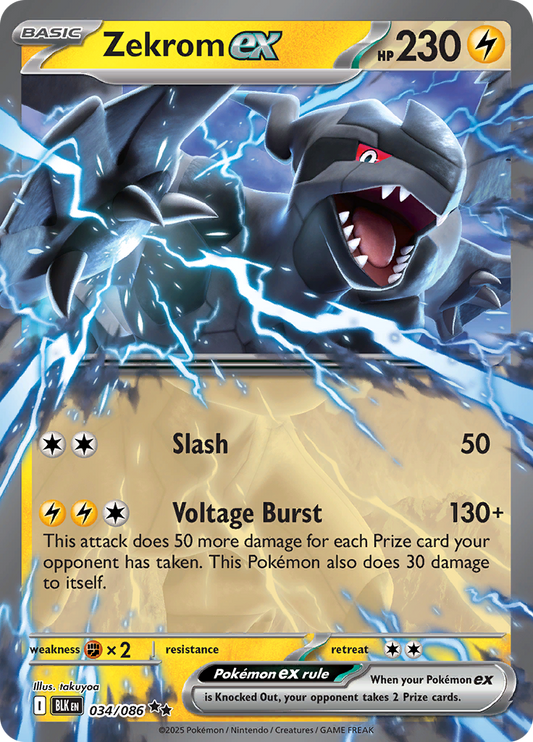 Zekrom ex - #034/086 - Pokémon Scarlet & Violet - Black Bolt