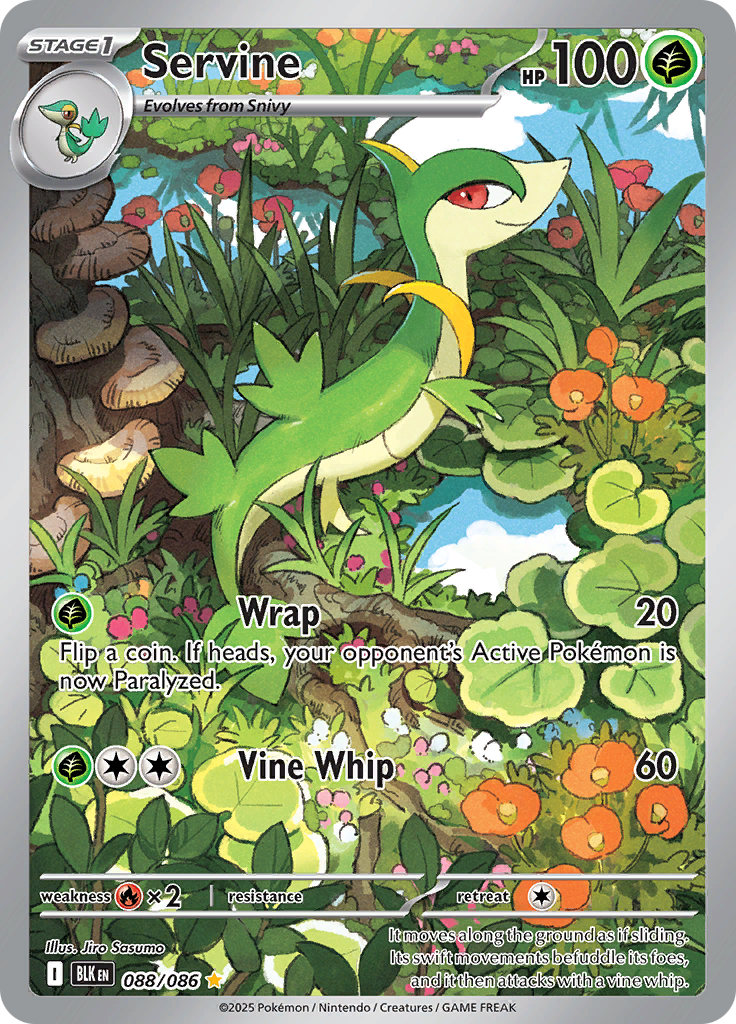 Servine - #088/086 - Pokémon Scarlet & Violet - Black Bolt