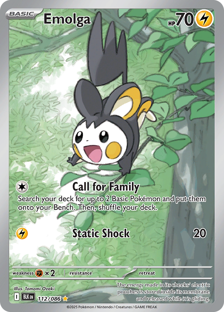 Emolga - #112/086 - Pokémon Scarlet & Violet - Black Bolt
