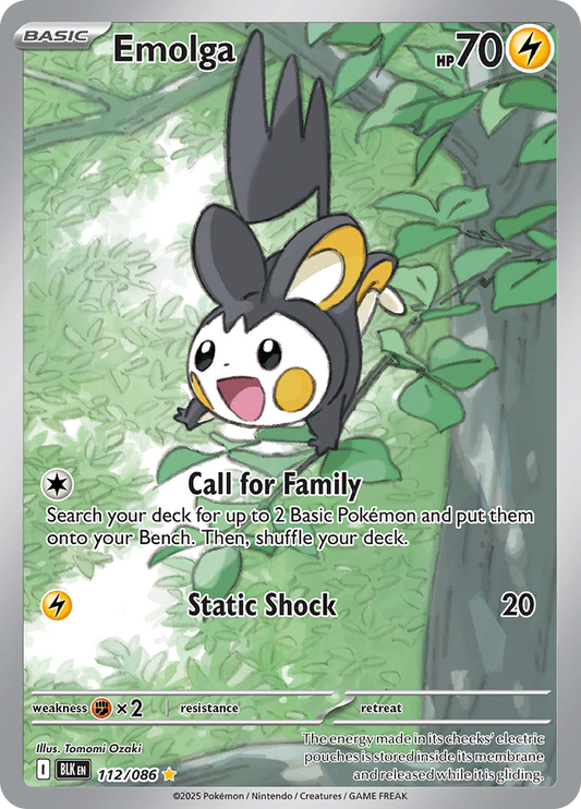 Emolga - #112/086 - Pokémon Scarlet & Violet - Black Bolt