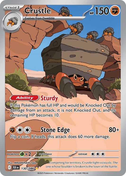 Crustle - #130/086 - Pokémon Scarlet & Violet - Black Bolt