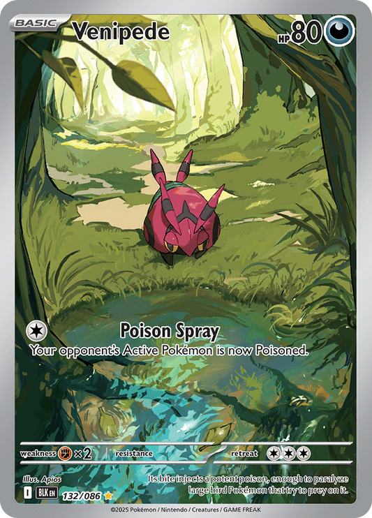 Venipede - #132/086 - Pokémon Scarlet & Violet - Black Bolt