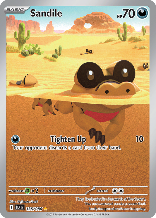 Sandile - #135/086 - Pokémon Scarlet & Violet - Black Bolt
