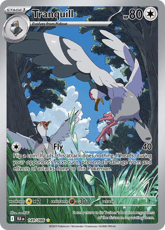 Tranquill - #149/086 - Pokémon Scarlet & Violet - Black Bolt