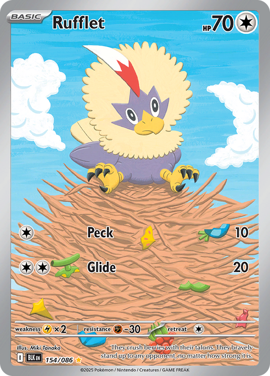 Rufflet - #154/086 - Pokémon Scarlet & Violet - Black Bolt