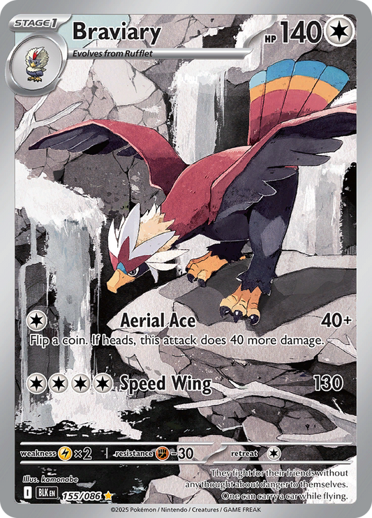 Braviary - #155/086 - Pokémon Scarlet & Violet - Black Bolt