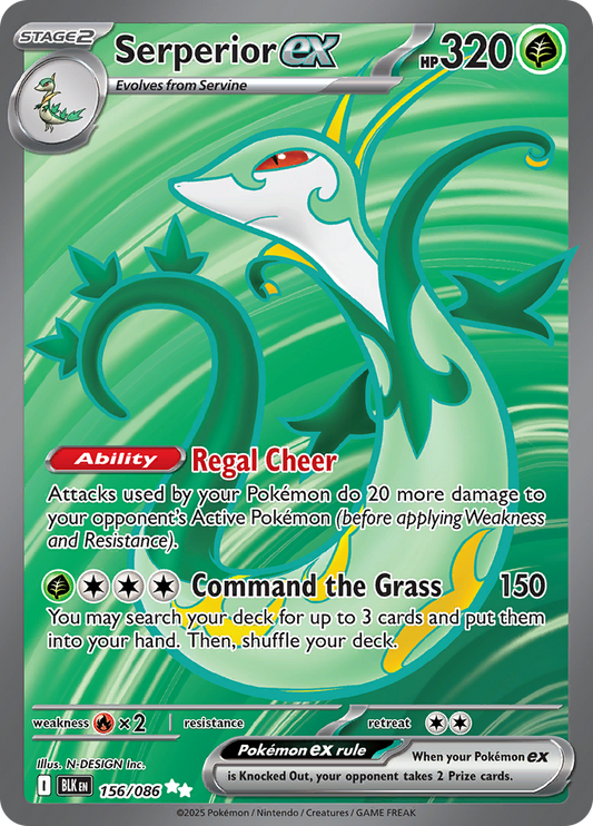 Serperior ex - #156/086 - Pokémon Scarlet & Violet - Black Bolt