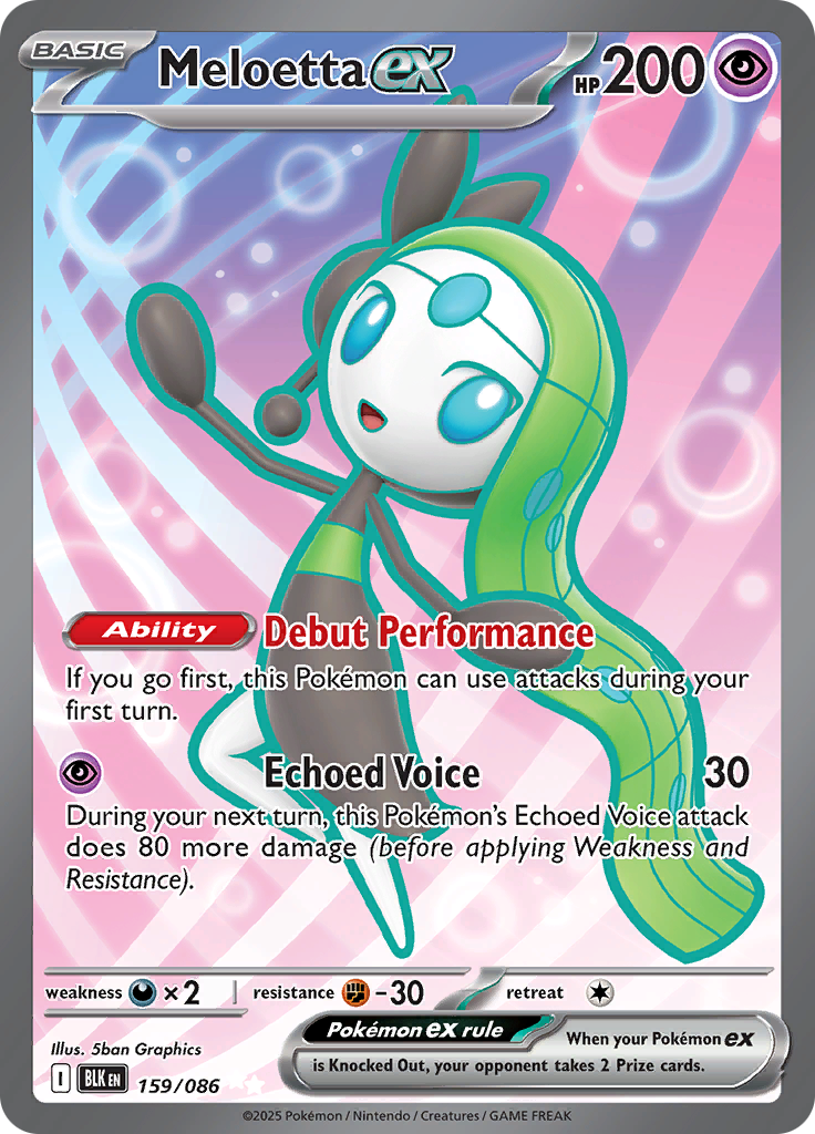 Meloetta ex - #159/086 - Pokémon Scarlet & Violet - Black Bolt