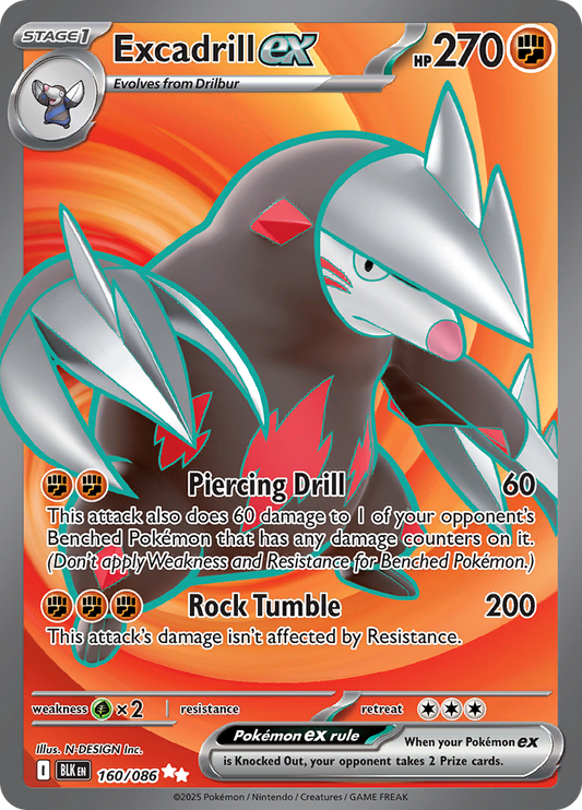 Excadrill ex - #160/086 - Pokémon Scarlet & Violet - Black Bolt