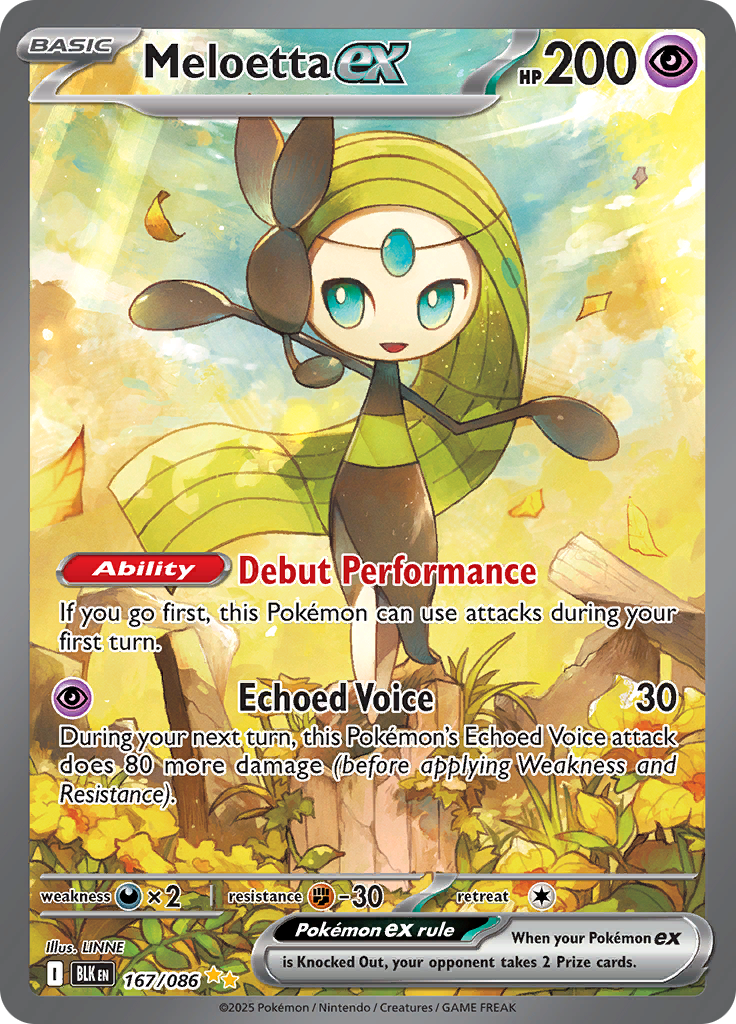 Meloetta ex - #167/086 - Pokémon Scarlet & Violet - Black Bolt