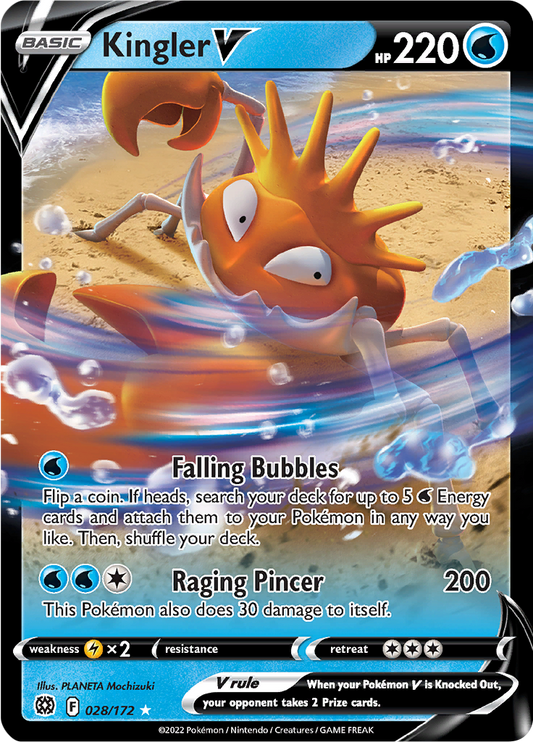 Kingler V - #28/172 - Pokémon Sword & Shield - Brilliant Stars