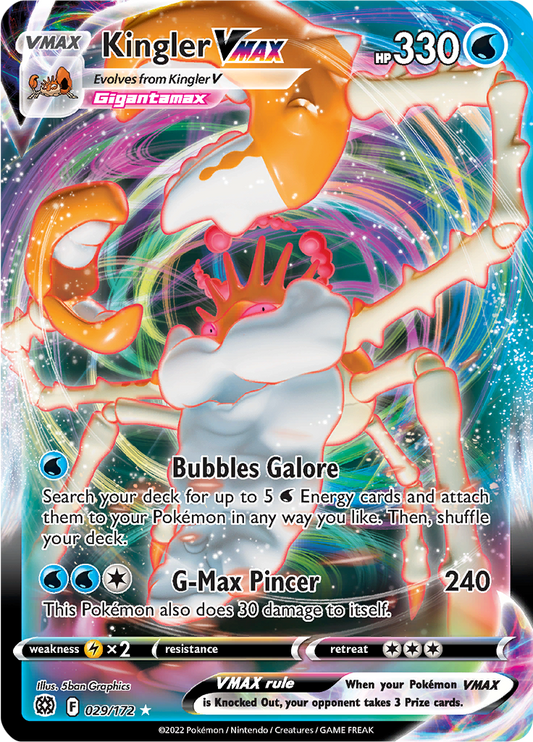 Kingler VMAX - #29/172 - Pokémon Sword & Shield - Brilliant Stars