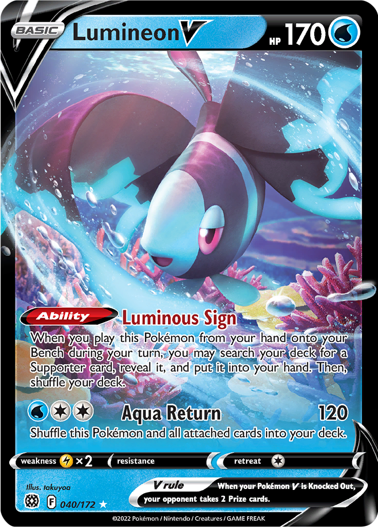 Lumineon V - #40/172 - Pokémon Sword & Shield - Brilliant Stars