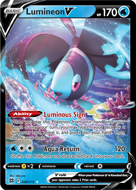Lumineon V - #40/172 - Pokémon Sword & Shield - Brilliant Stars