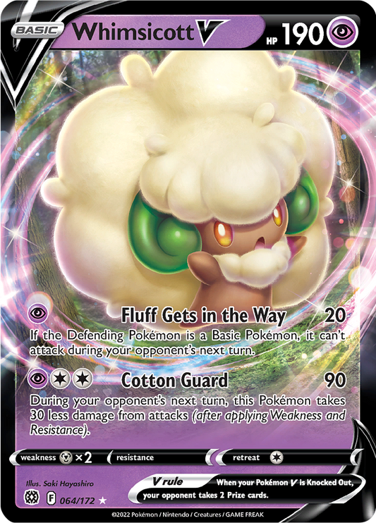 Whimsicott V - #64/172 - Pokémon Sword & Shield - Brilliant Stars