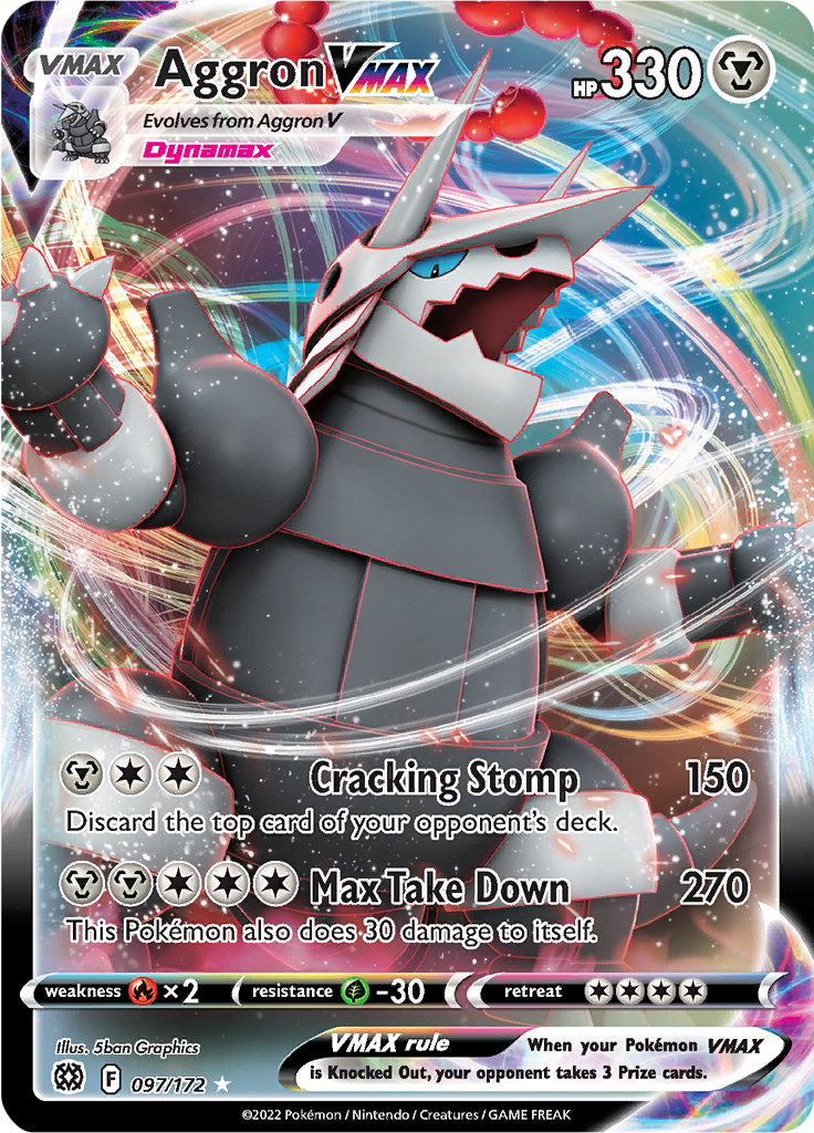Aggron VMAX - #97/172 - Pokémon Sword & Shield - Brilliant Stars