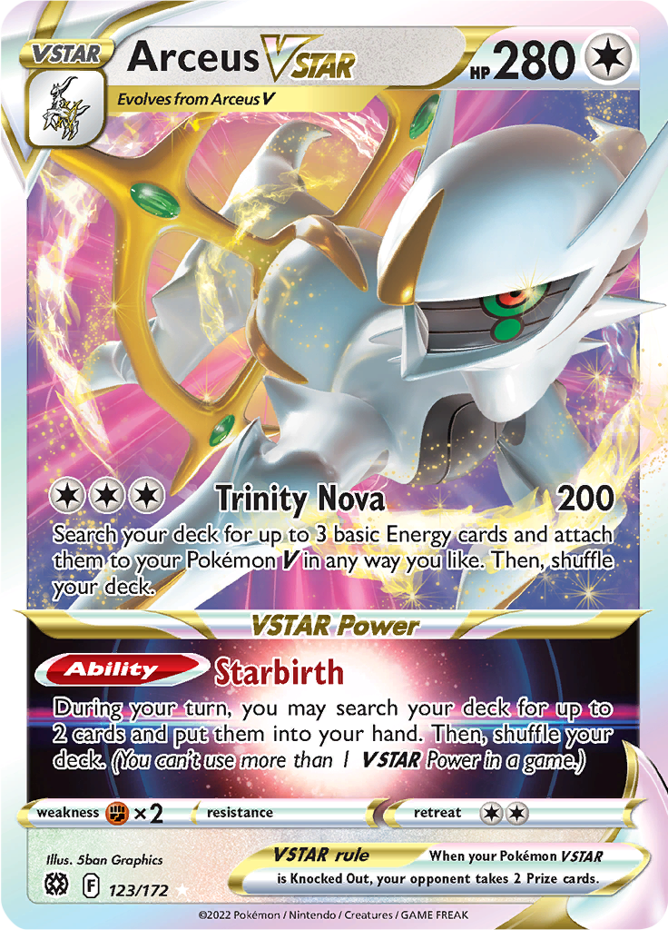 Arceus VSTAR - #123/172 - Pokémon Sword & Shield - Brilliant Stars