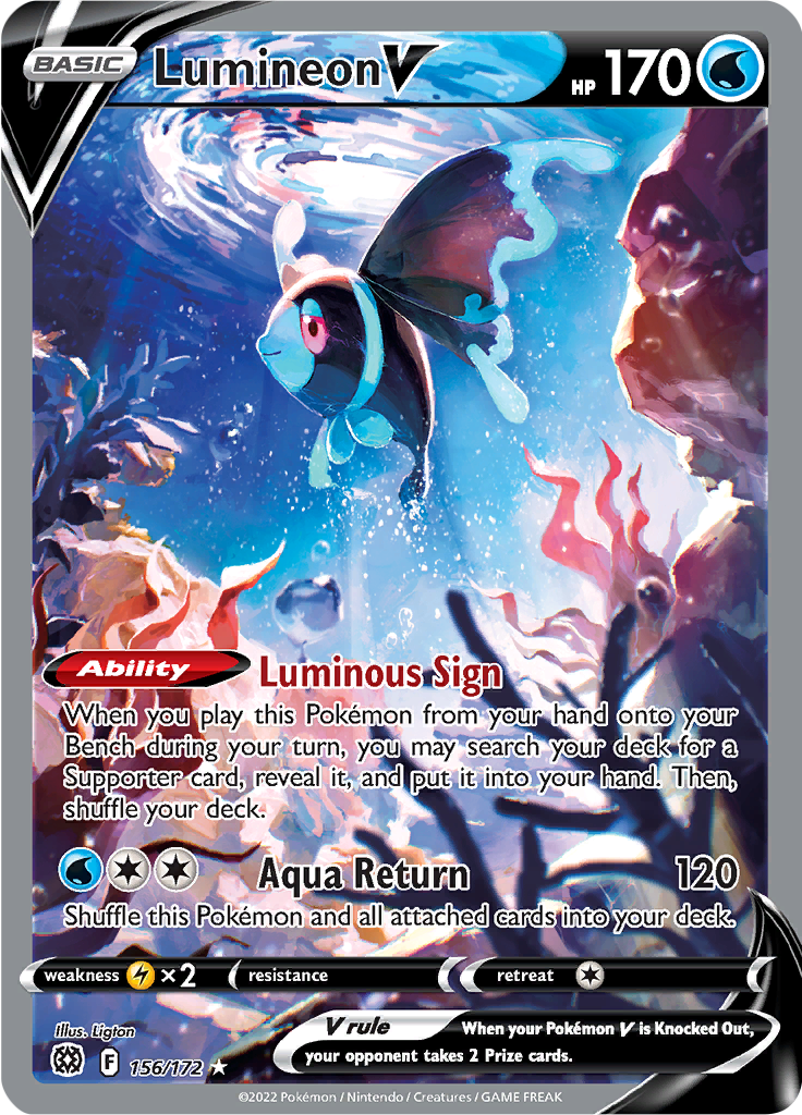 Lumineon V - #156/172 - Pokémon Sword & Shield - Brilliant Stars