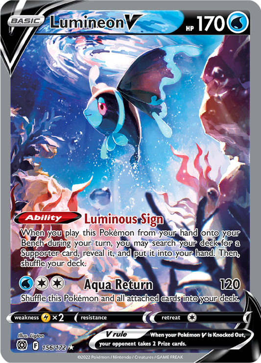 Lumineon V - #156/172 - Pokémon Sword & Shield - Brilliant Stars