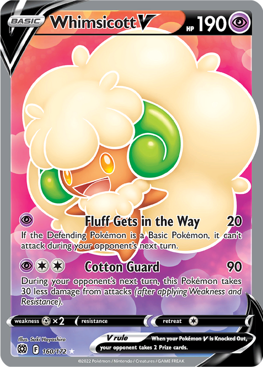Whimsicott V - #160/172 - Pokémon Sword & Shield - Brilliant Stars