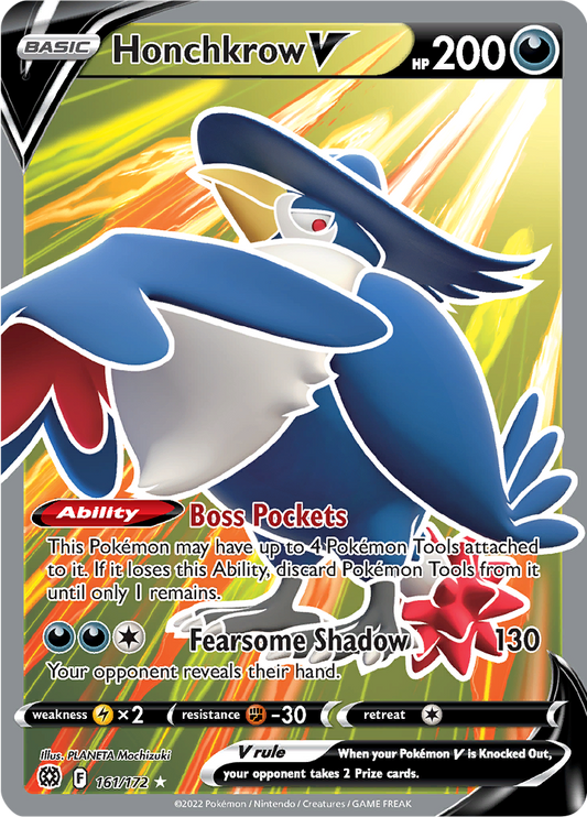 Honchkrow V - #161/172 - Pokémon Sword & Shield - Brilliant Stars