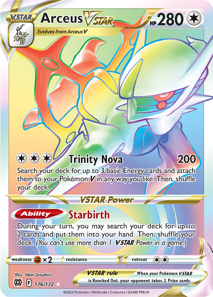 Arceus VSTAR - #176/172 - Pokémon Sword & Shield - Brilliant Stars
