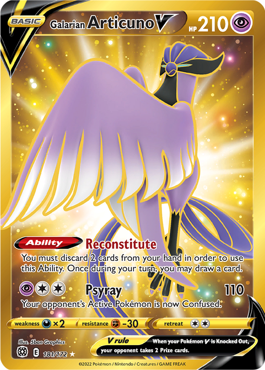 Galarian Articuno V - #181/172 - Pokémon Sword & Shield - Brilliant Stars
