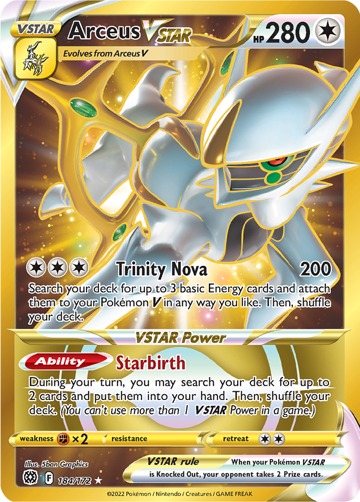 Arceus VSTAR - #184/172 - Pokémon Sword & Shield - Brilliant Stars