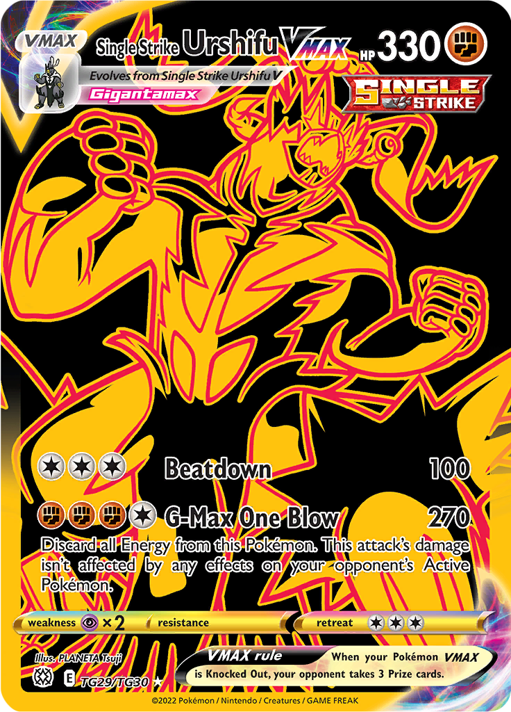 Single Strike Urshifu VMAX - #TG29/TG30 - Pokémon Sword & Shield - Brilliant Stars