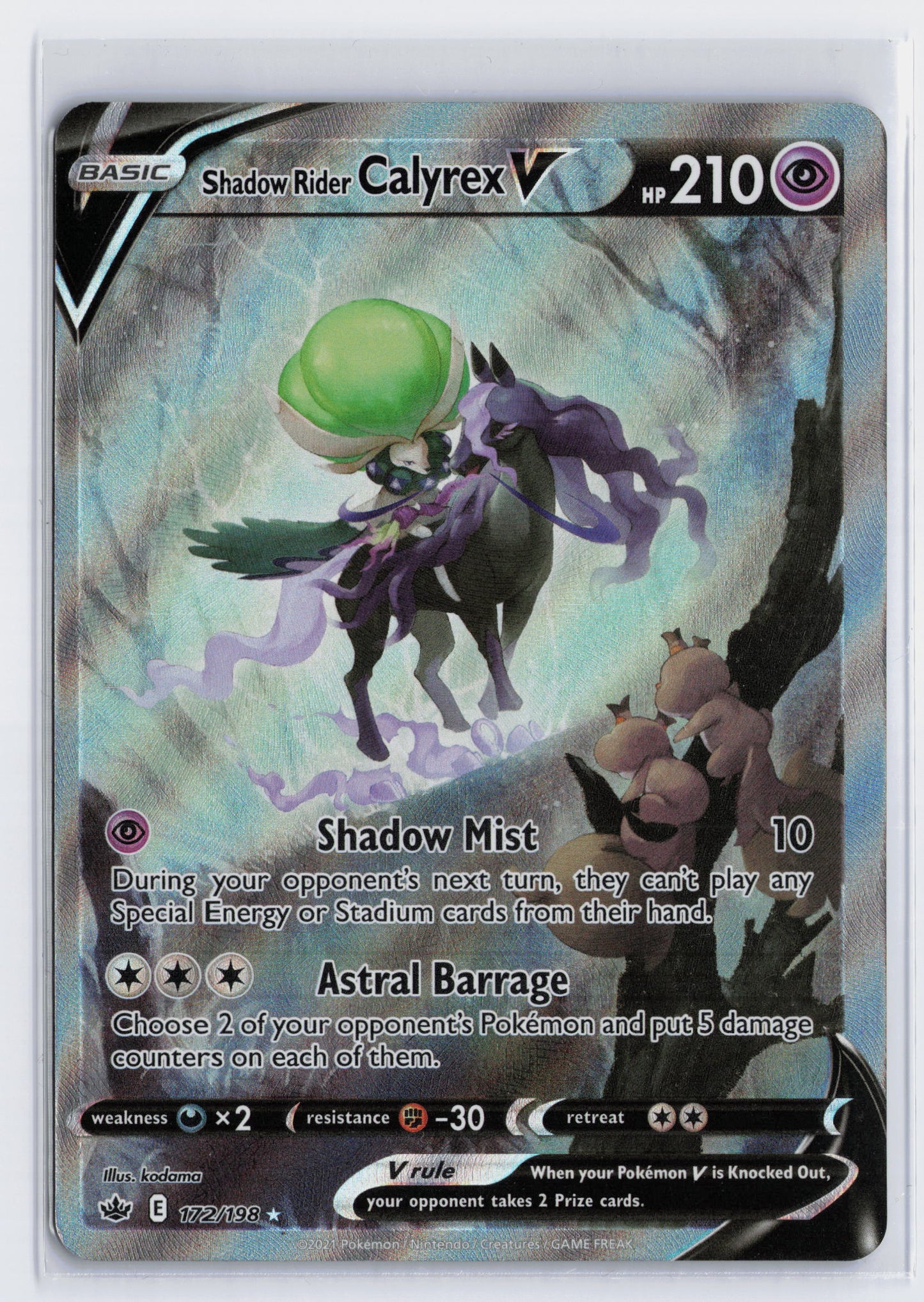 Shadow Rider Calyrex V - #172/198 - Pokémon Sword & Shield - Chilling Reign