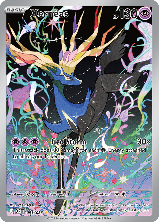 Xerneas - #091/086 - Pokémon Mega Evolution - Chaos Rising