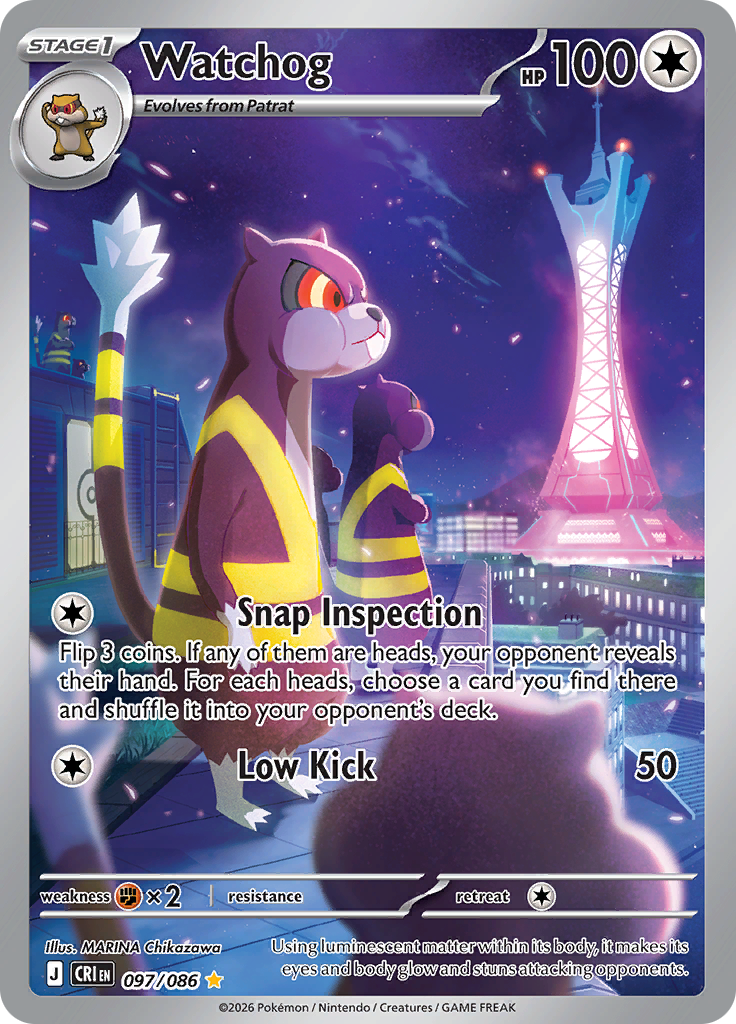 Watchog - #097/086 - Pokémon Mega Evolution - Chaos Rising