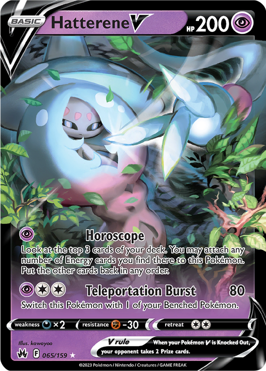 Hatterene V - #65/159 - Pokémon Sword & Shield - Crown Zenith
