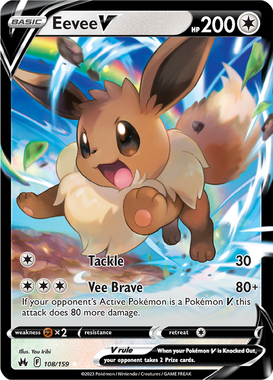 Eevee V - #108/159 - Pokémon Sword & Shield - Crown Zenith