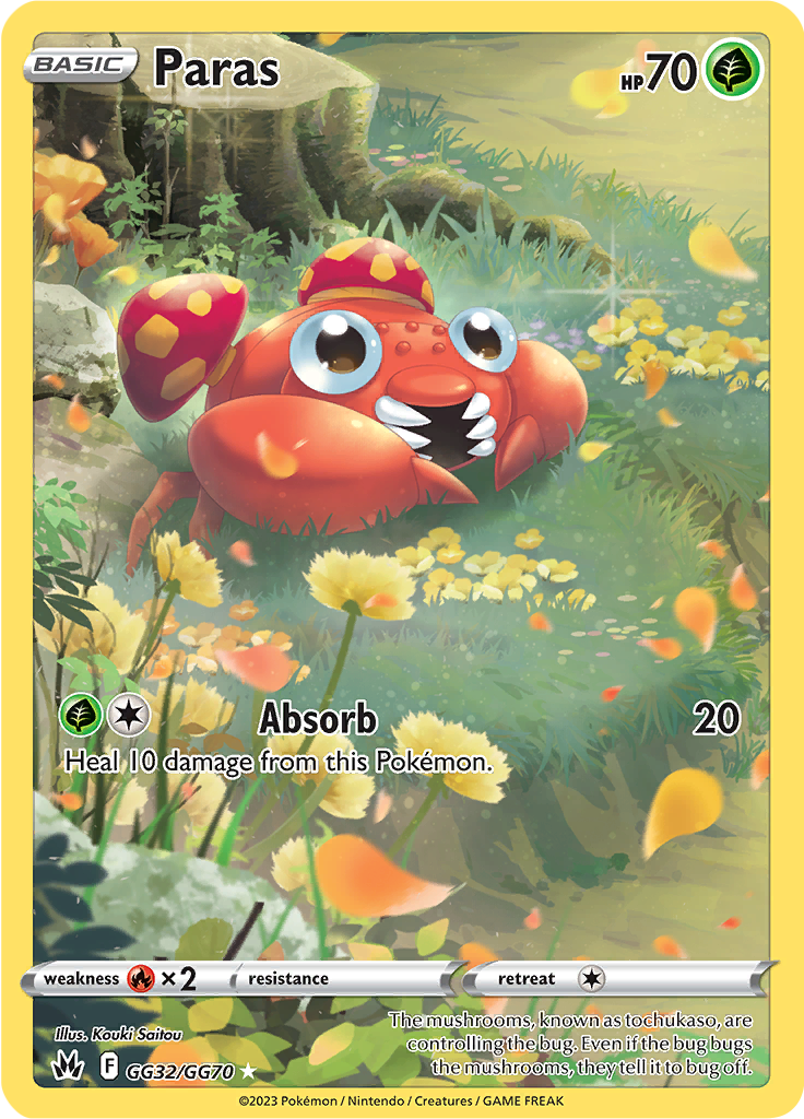 Paras - #GG32/GG60 - Pokémon Sword & Shield - Crown Zenith